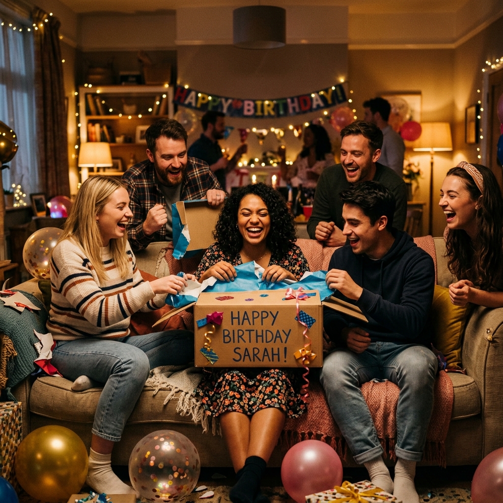 Friends celebrating