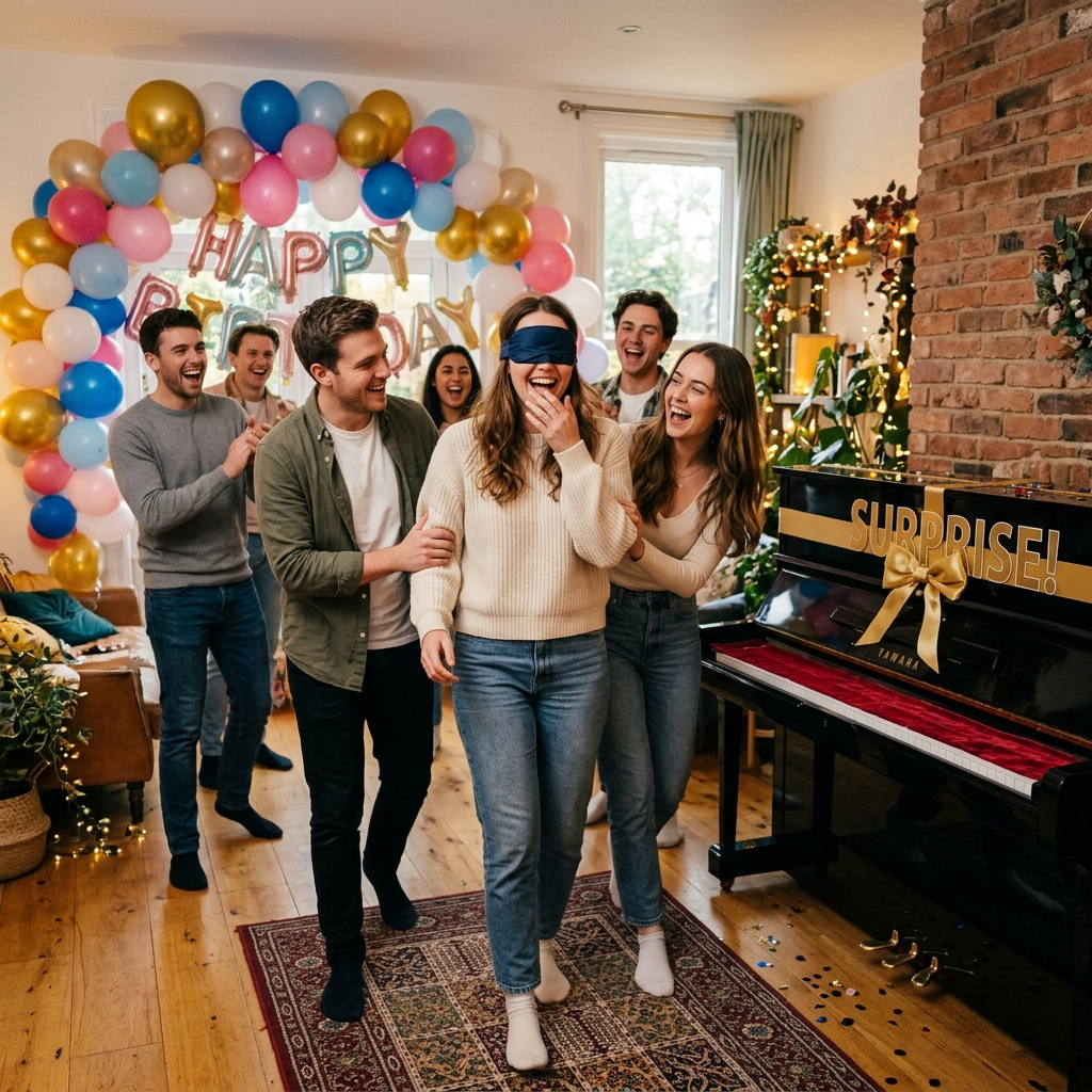 Surprise piano gift